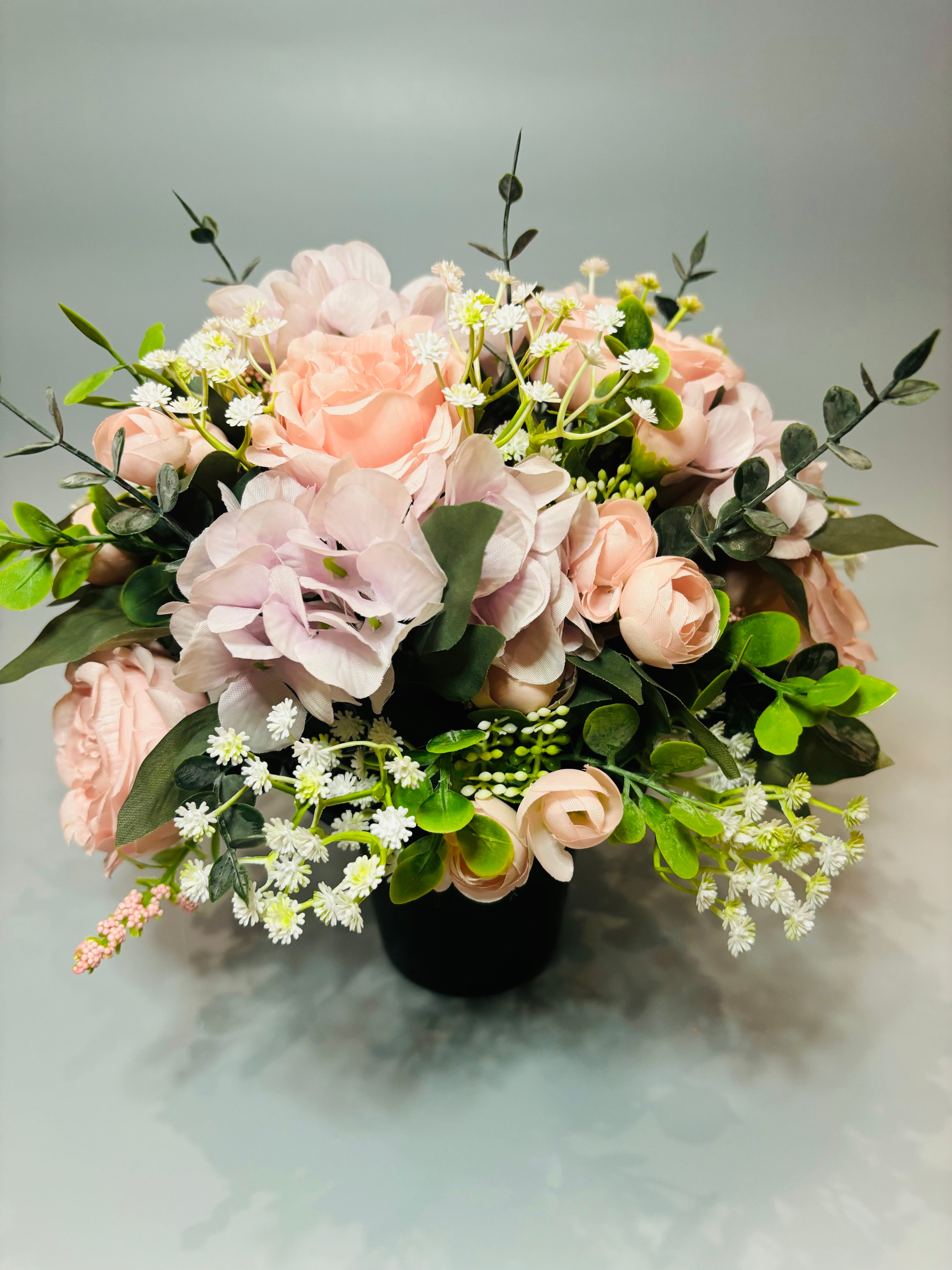 Pink Artificial Floral Grave Tribute - Long Lasting